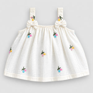 Blossom Girls Embroidered Bow Dress.