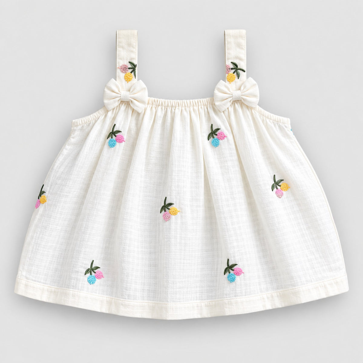 Blossom Girls Embroidered Bow Dress. — view 1