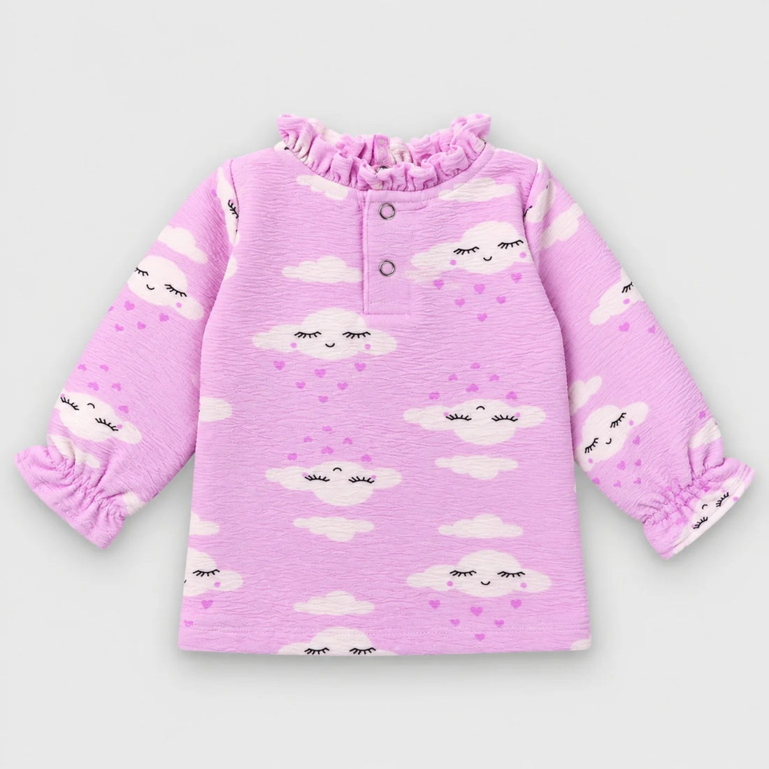 skw-142 Pink Cloud Denim Pinafore Dress Set — view 3