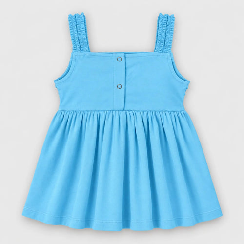 Cutie Girls' Sky Blue Ruffle Dress