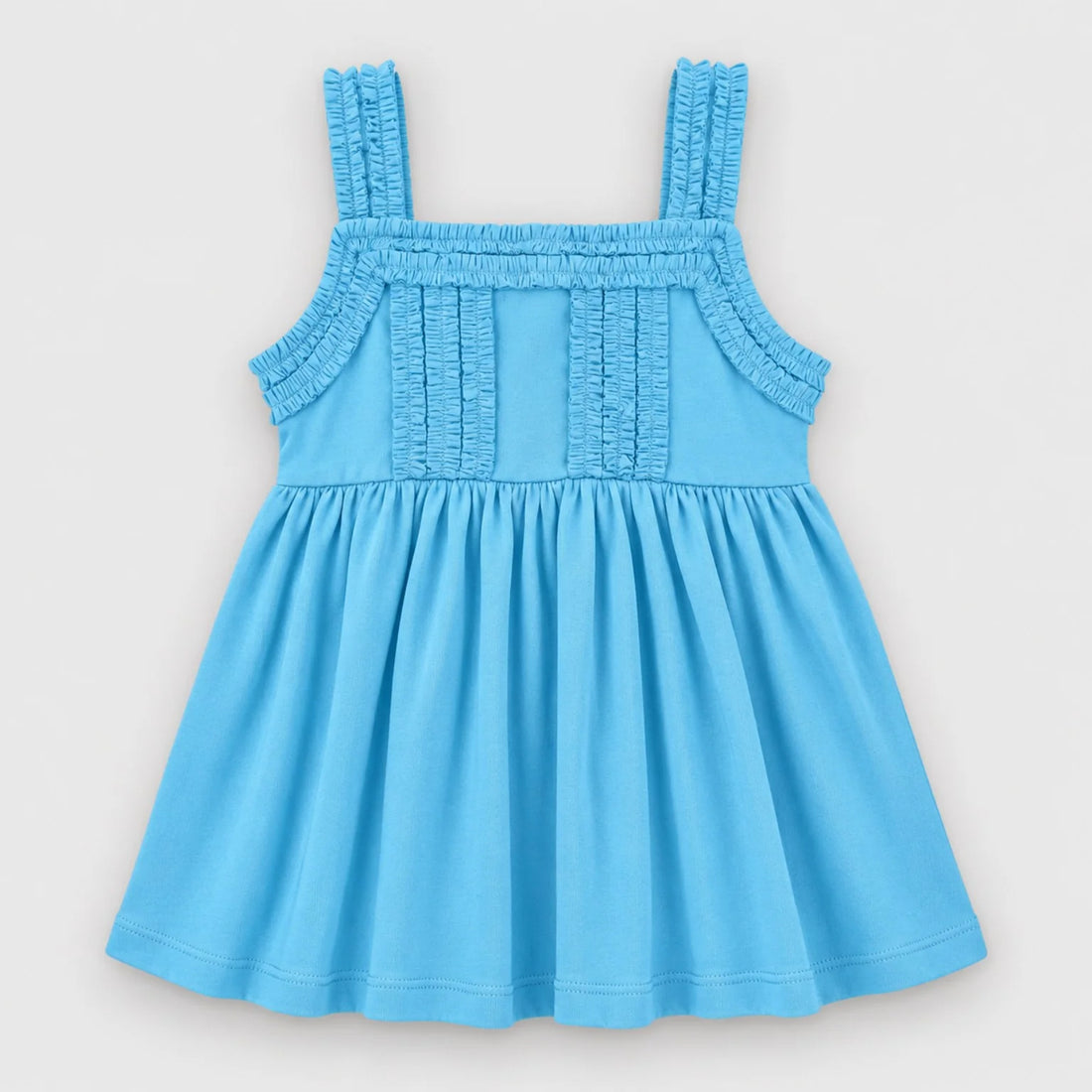Cutie Girls' Sky Blue Ruffle Dress — view 1