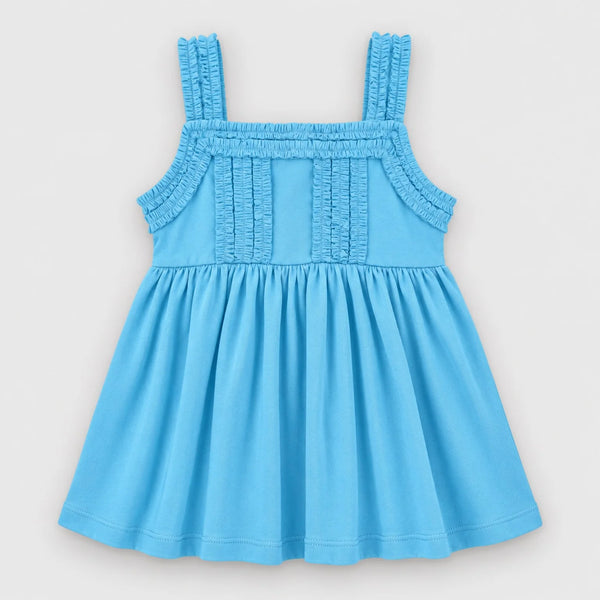 Cutie Girls' Sky Blue Ruffle Dress