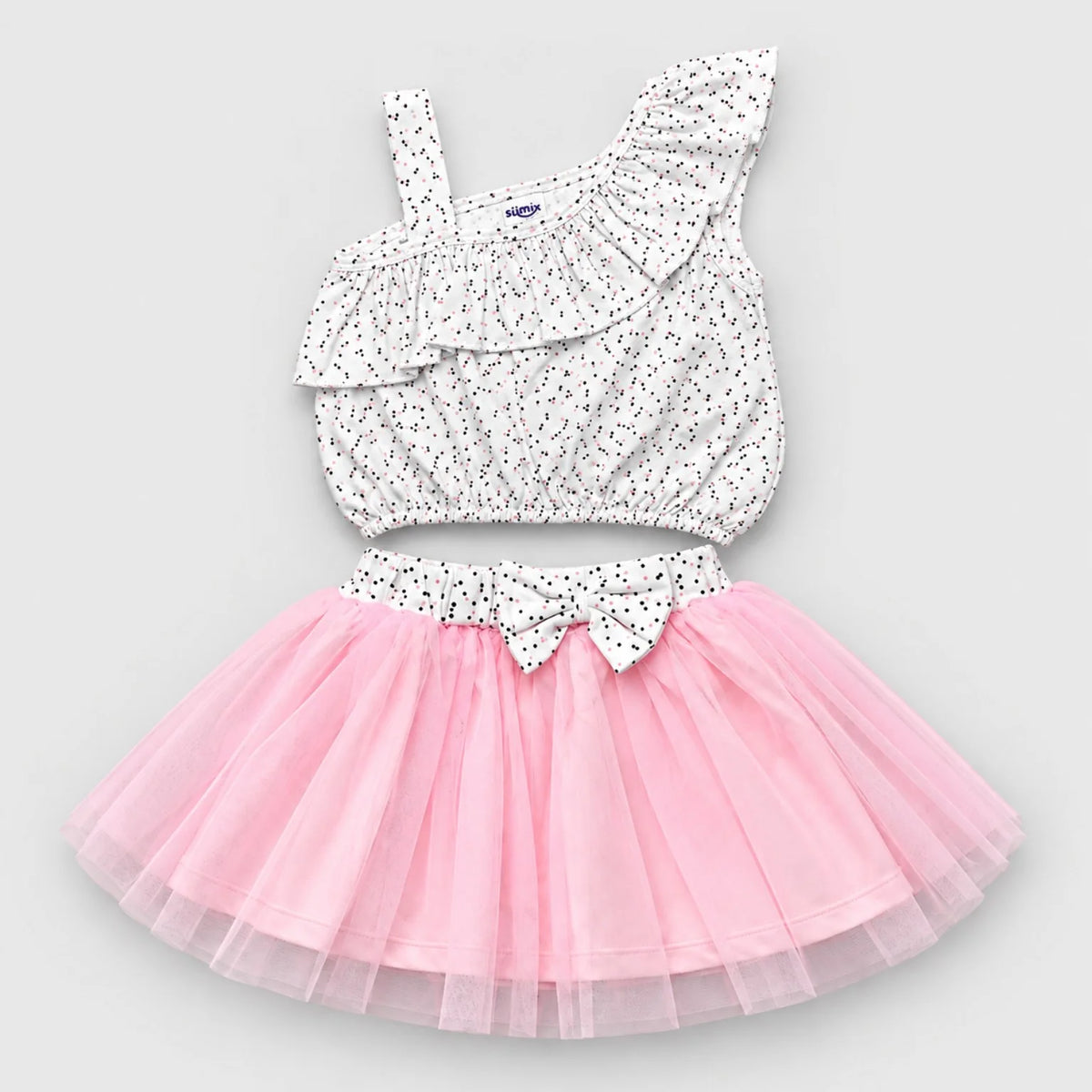 Anna Girls Tulle Skirt & White Ruffle Top Set — view 10