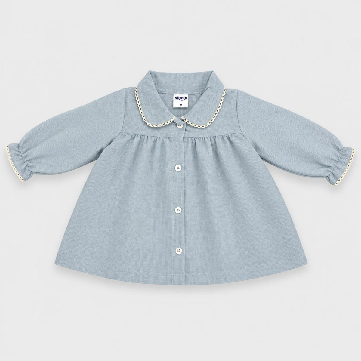 Kiara Soft Pink Collared Baby Dress — view 5