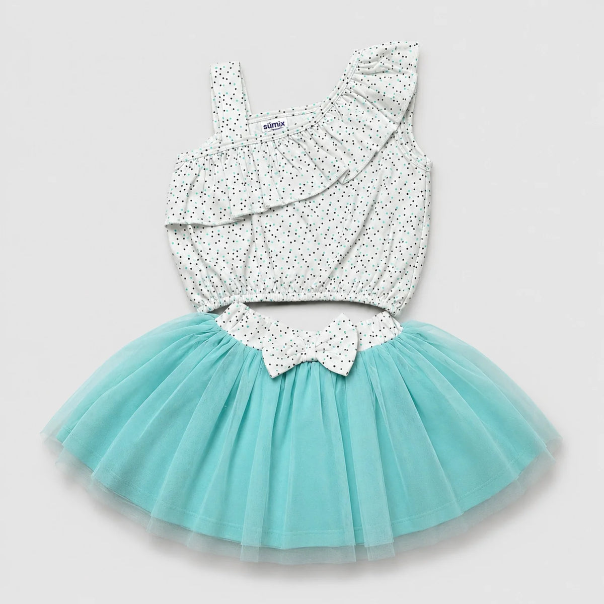 Anna Girls Tulle Skirt & White Ruffle Top Set — view 5