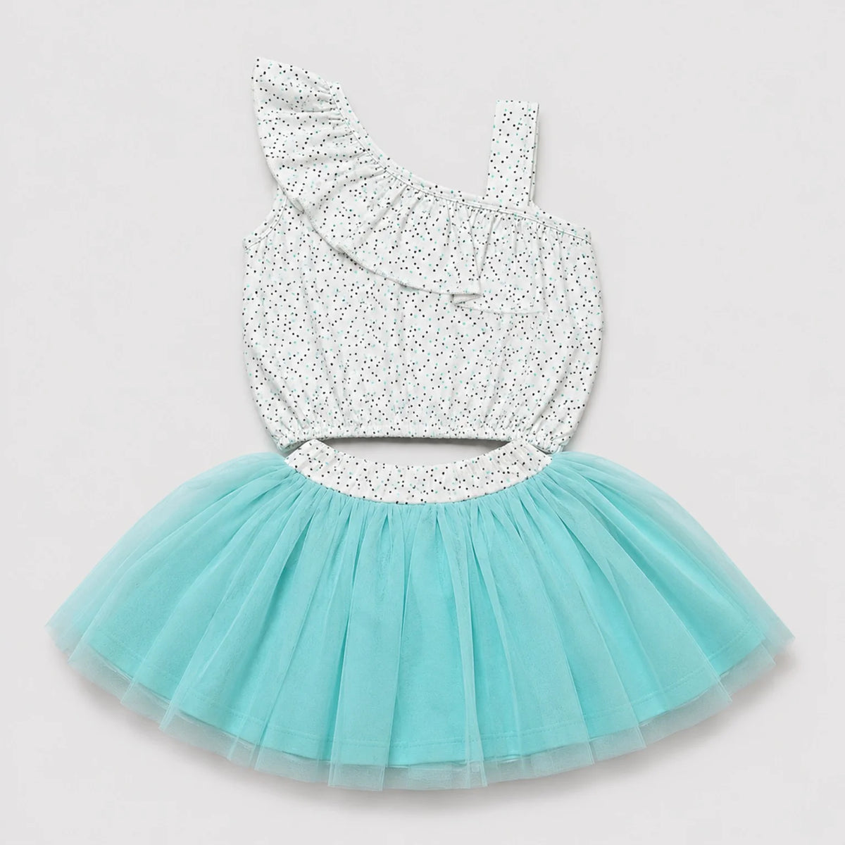 Anna Girls Tulle Skirt & White Ruffle Top Set — view 6