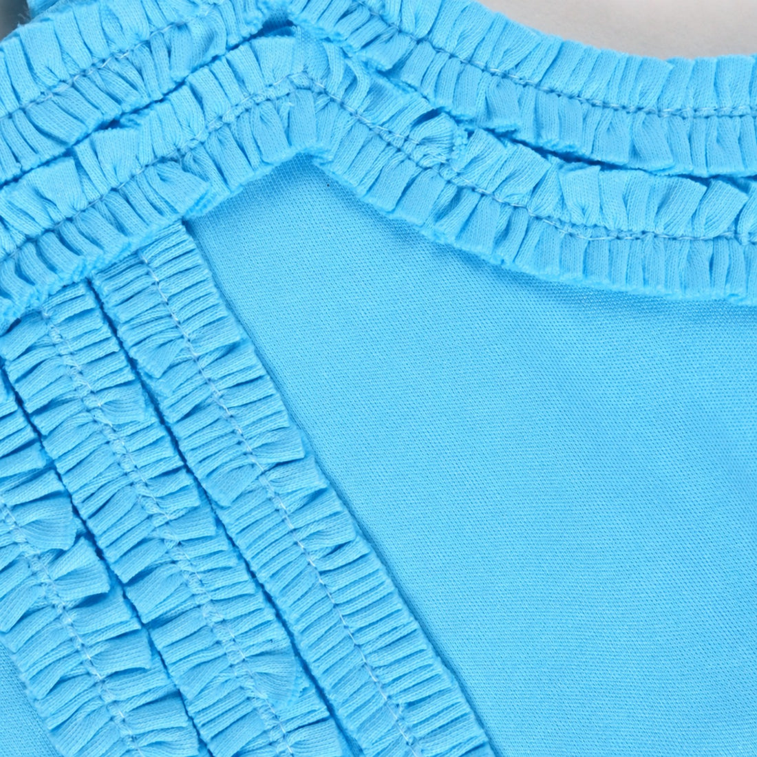 Cutie Girls' Sky Blue Ruffle Dress — view 4