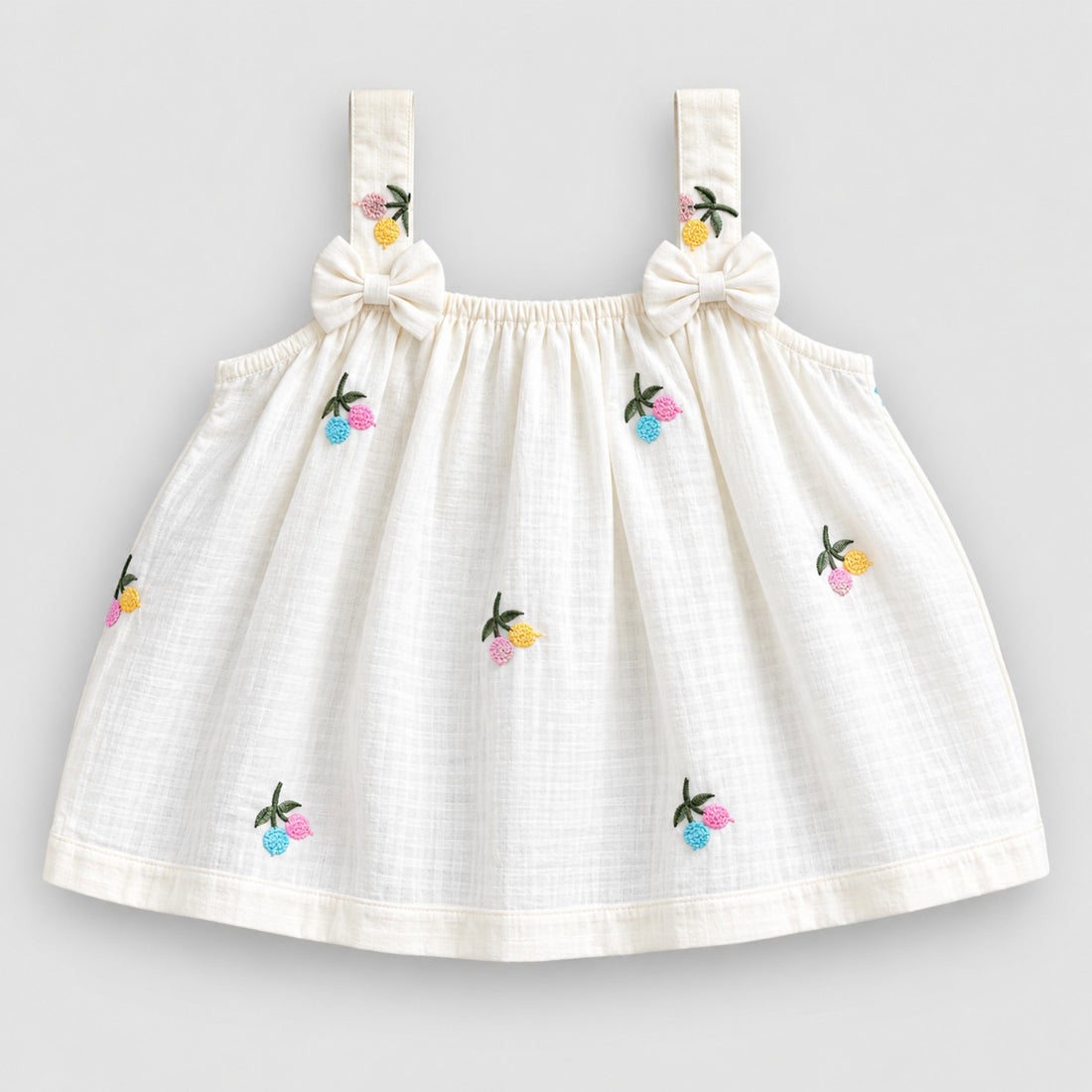 Blossom Girls Embroidered Bow Dress. — view 1