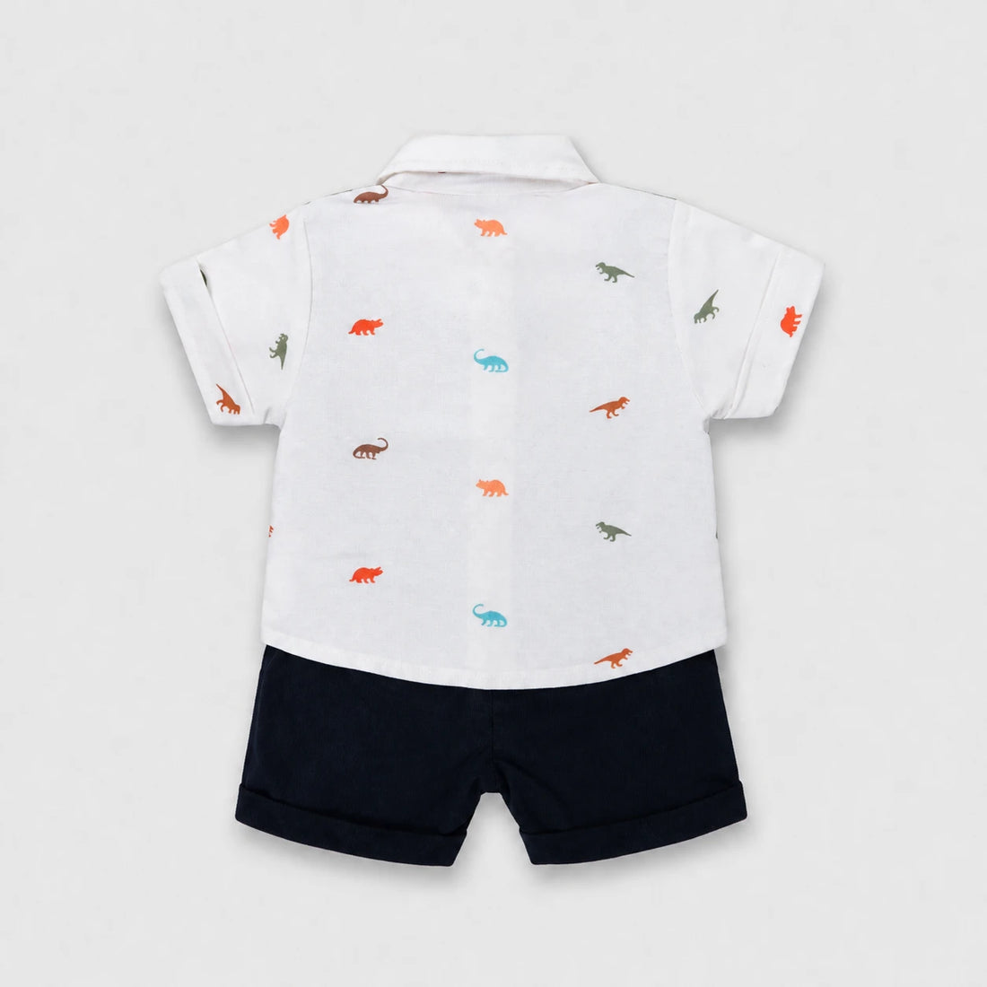 Ishaan Boys Dinosaur Print Vest 3-Piece Set — view 2