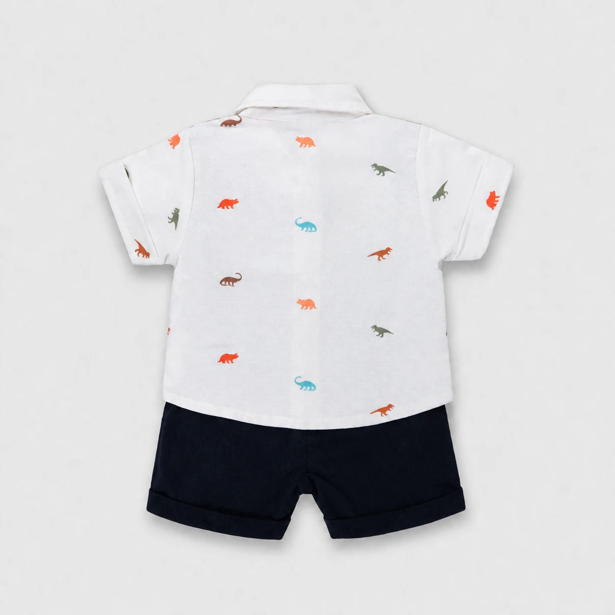 Ishaan Boys Dinosaur Print Vest 3-Piece Set — view 2