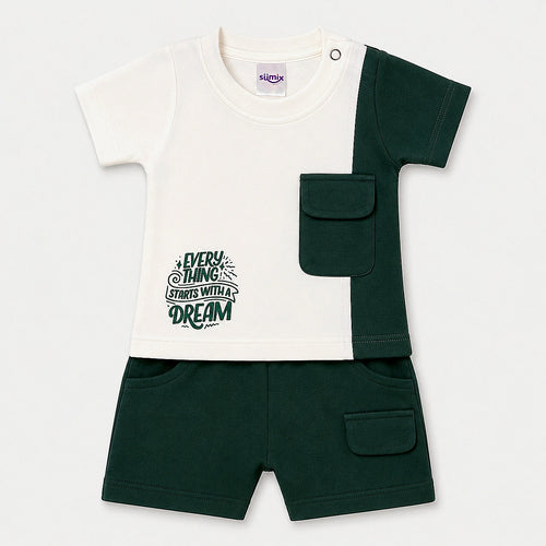 Creamberry Boys Set - Shoulder snap detail
