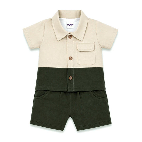 Charles Boys 3-Piece Shirt, Shorts & Vest Set