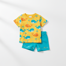 Sumix Boys Cotton T-Shirt and Shorts Set in cheerful colors with elasticated waistband
