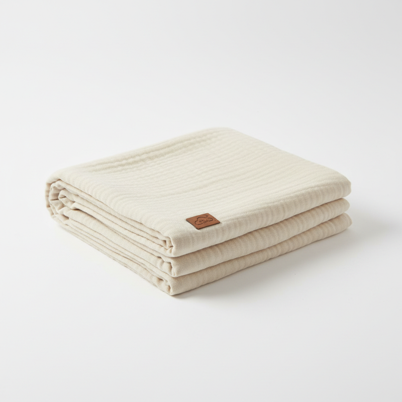 Sumix Muslin Swaddle Blanket Large 120x120cm in 4-layer breathable muslin cotton
