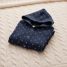 Baby Heart Print Hooded Romper - folded lifestyle