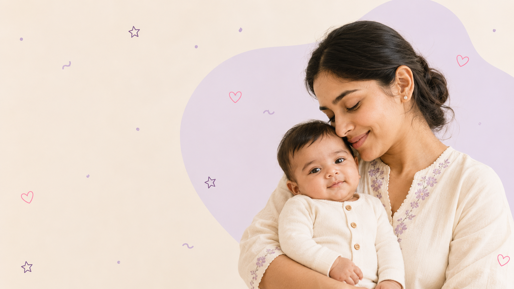 Mother folding soft cotton baby clothing