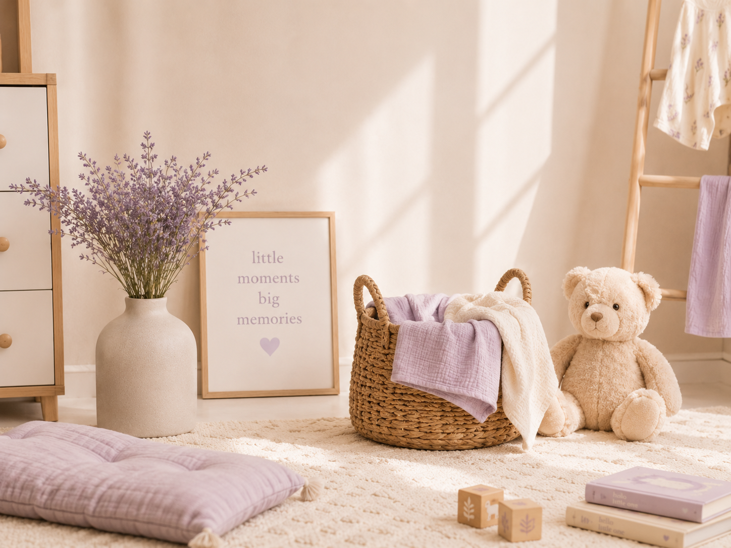Sumix garments in a woven basket